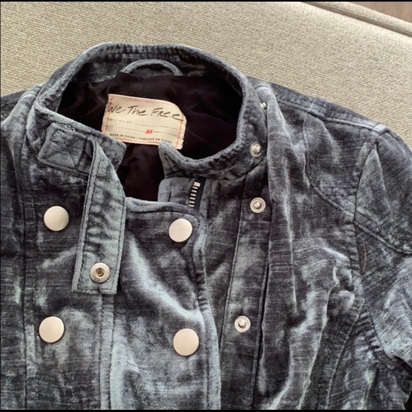 FREE PEOPLE DUSK TIL DAWN JACKET XS teal slate - Picture 4 of 5